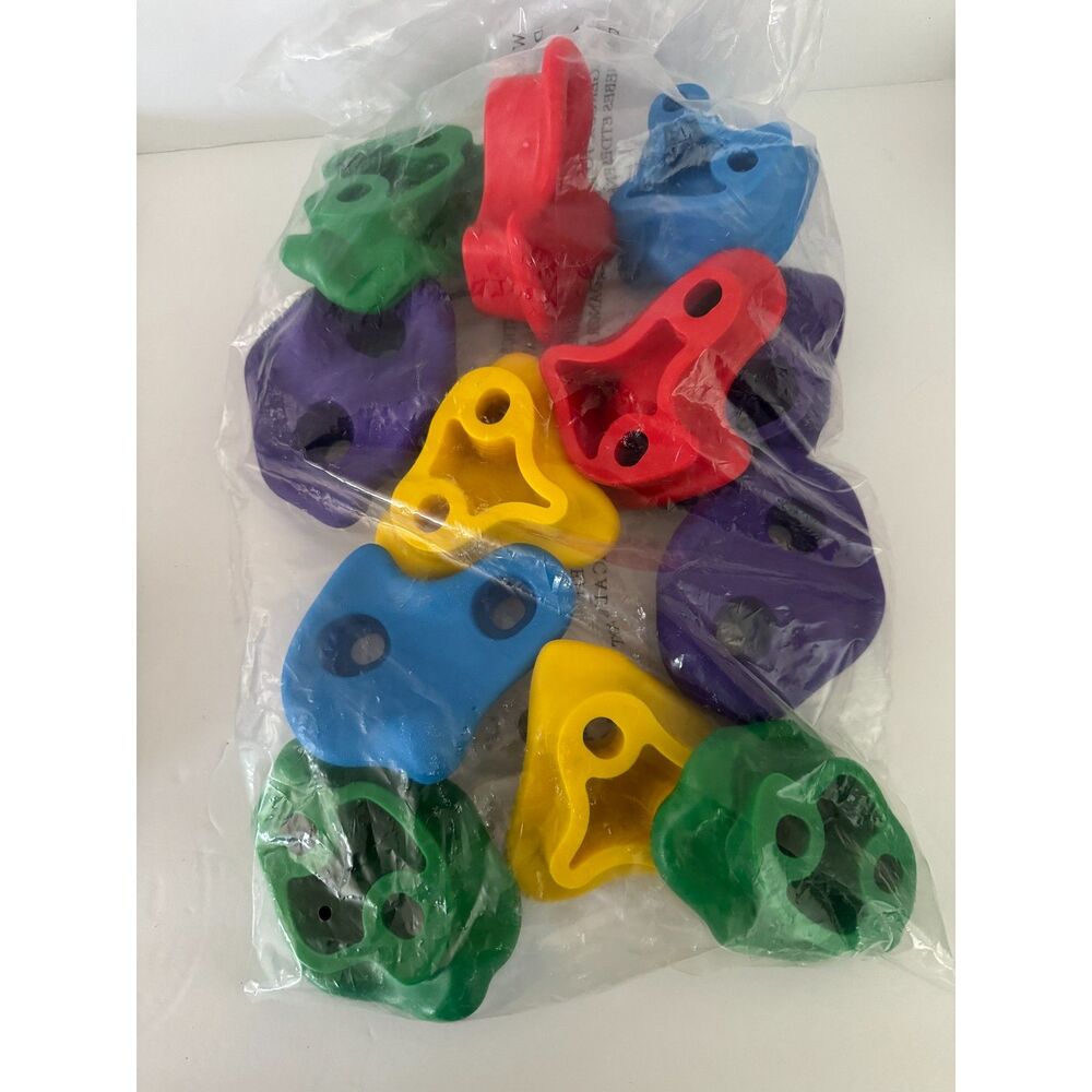 TOPNEW Rock Climbing Holds (12), Ratchet Straps (6) and Instruction Manual NOB